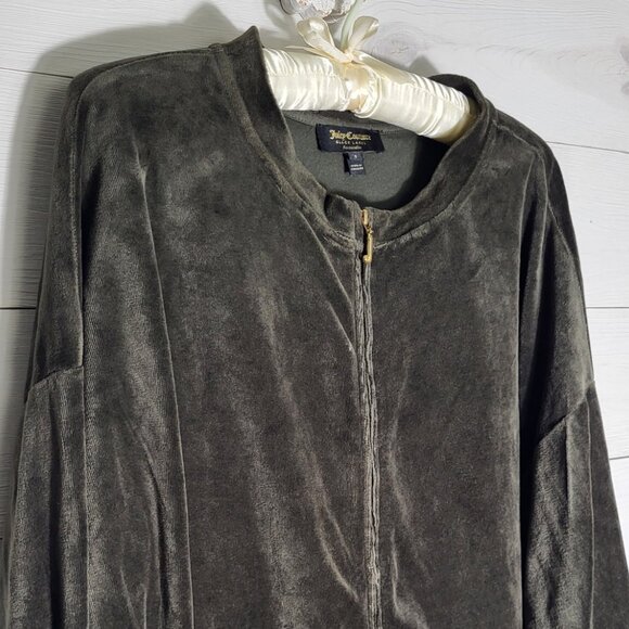 Juicy Couture Green Velour Zip Up Oversized Jacket. - Picture 2 of 6